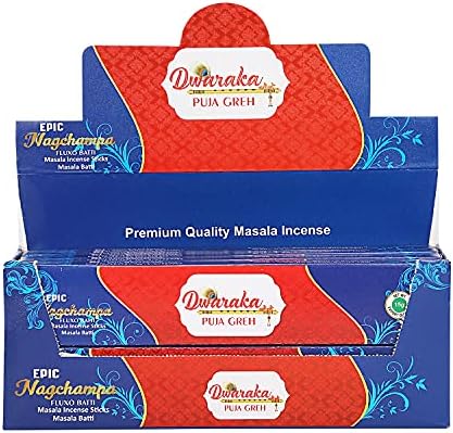 Dwaraka Nag Champa Incense Sticks 100 Count Natural