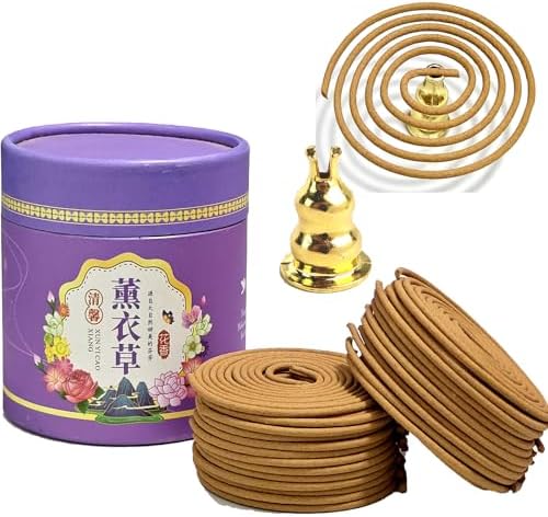 Lavender Coils Incense 48 PCS with Holder Burner