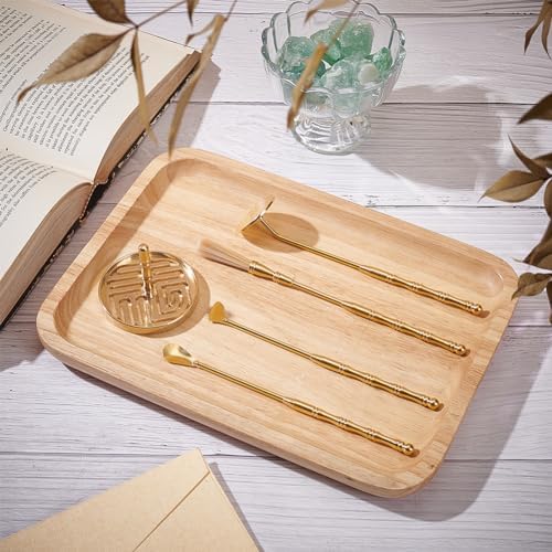 WEBEEDY 5Pcs Brass Incense Tool Kit Set for Yoga and Meditation