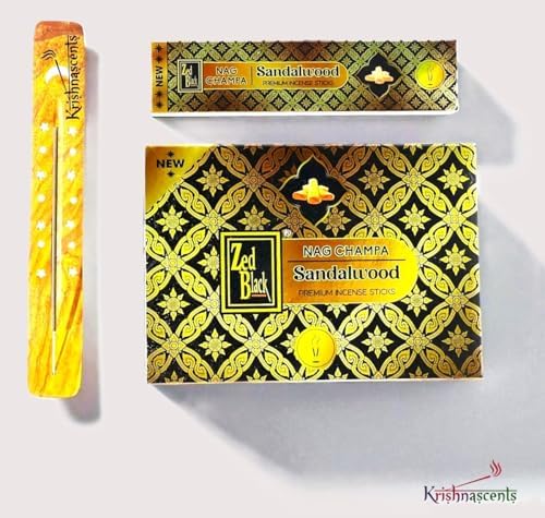 Premium Nag Champa Sandalwood Incense Sticks 15g x 12 Pack