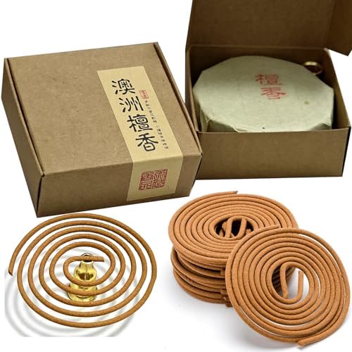 Sandalwood Incense Coils 20PCS with Holder