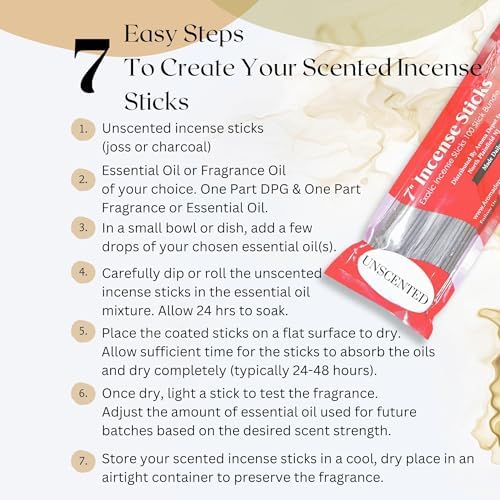 10 Bundles Unscented Wood Pulp Incense Sticks
