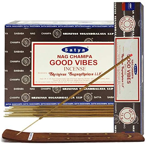 Good Vibes Incense Sticks and Holder Bundle