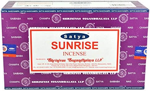 Satya Nag Champa Sunrise Incense Sticks - 12 Pack Box