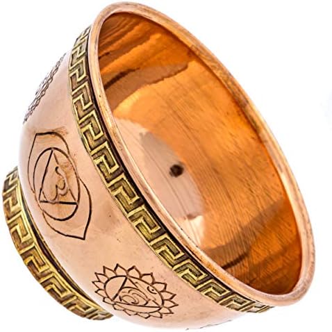 7 Chakras Copper Offering Bowl for Altar Use