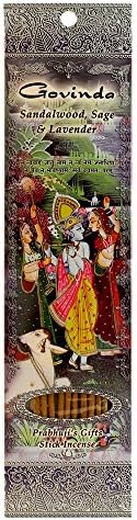 Govinda Sandalwood Sage Lavender Hand-Rolled Incense Sticks