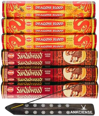 Dragons Blood Sandalwood Incense 120 Sticks with ANKCIENSE Holder