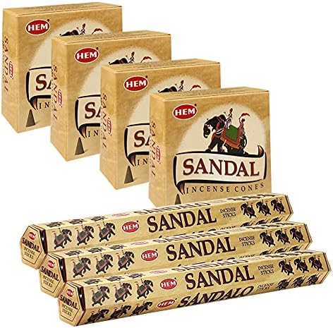 TRUMIRI Sandalwood Incense Sticks and Cone Holder Bundle