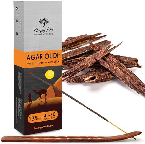 Premium Agar Oudh Incense Sticks with Holder - 135 Sticks 250 Grams