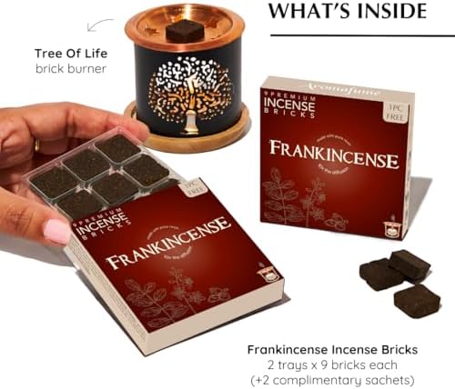 Aromafume Frankincense Incense Bricks Tree of Life Burner