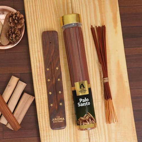 The Aroma Factory Organic Incense Sticks Palo Santo Amber Myrrh 2 x 100g