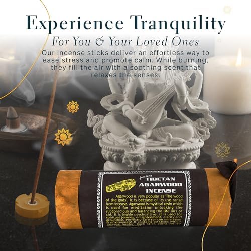 Tibetan Agarwood Incense Pack of 3 for Meditation and Yoga