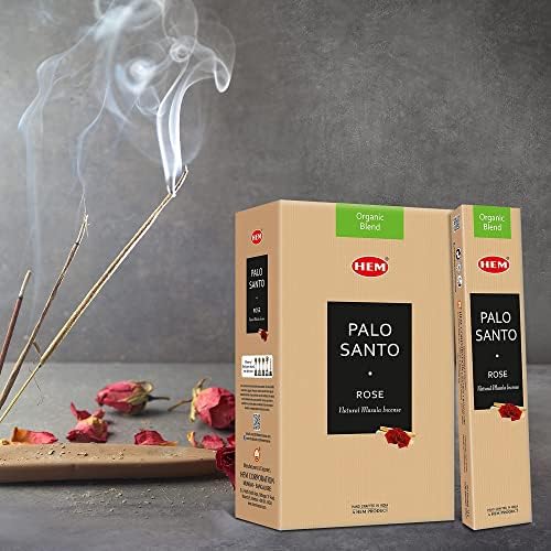 HEM Palo Santo Rose Natural Incense Sticks - 12 Packs