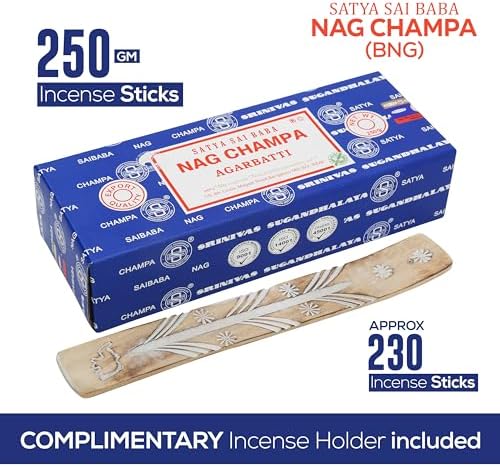 Raajsee Incense Holder Bundle with Nagchampa Incense Sticks