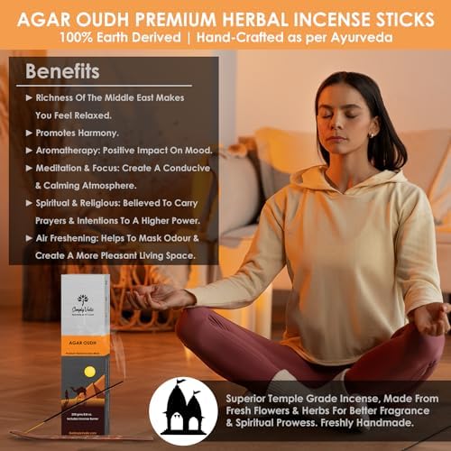 Premium Agar Oudh Incense Sticks with Holder - 135 Sticks 250 Grams