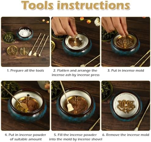 DOITOOL 5 Pcs Brass Incense Kit for Aromatherapy
