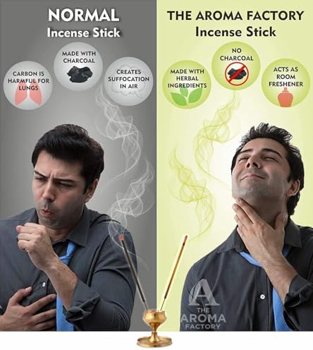 The Aroma Factory Organic Incense Sticks Lemongrass Amber Myrrh 2 x 100g Bottle