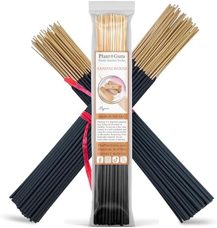 Plant Guru Sandalwood Mysore Incense Sticks 11 Bundle