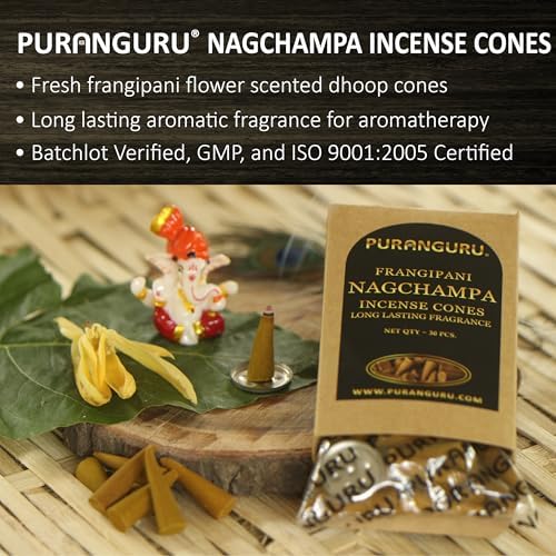 Nag Champa Incense Cones - 30 Per Box - 15 Inch