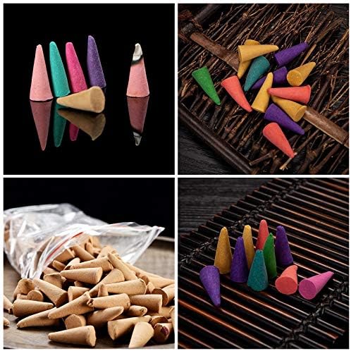 DUOHEMENG Incense Cones 8 Mixed Scents 320 Total with Ceramic Burner
