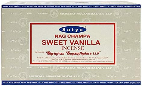 Trumiri Satya Sweet Vanilla Incense Sticks and Holder Bundle