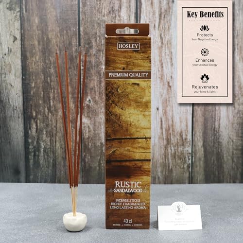 Hosley 240 Pack Incense Sticks Rustic Sandalwood