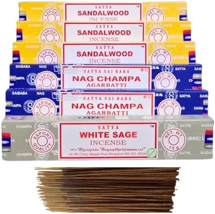 ANKCIENSE Incense Holder with 3 Fragrances 90 Sticks Set