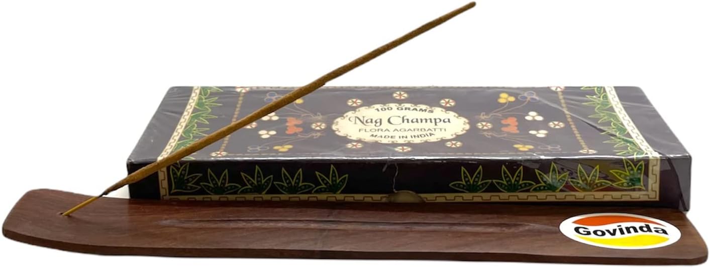 Govinda Incense Stick Holder with Nag Champa Agarbatti
