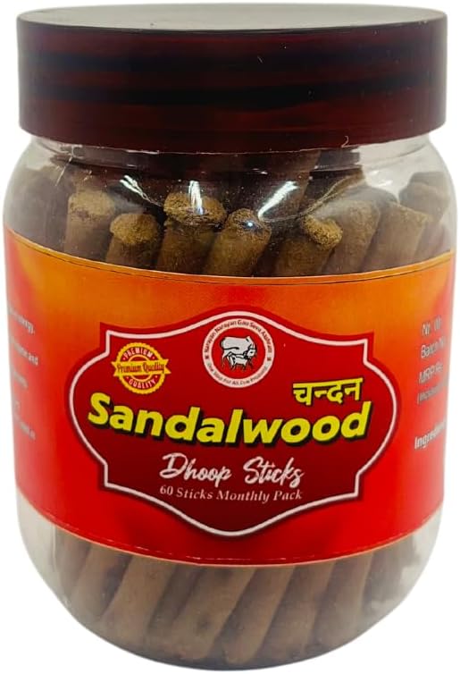 Organic Sandalwood Dhoop Incense Sticks 50 Pieces