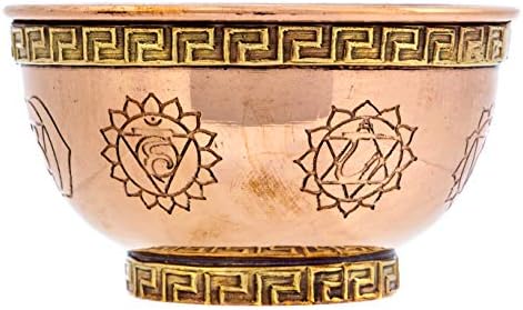 7 Chakras Copper Offering Bowl for Altar Use