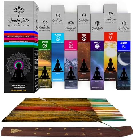 Simply Vedic Premium 5 Elements Incense Sticks Set