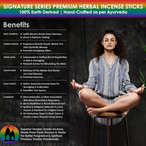 Signature Incense Sticks Gift Set 120 Natural Non-Toxic Agarbatti