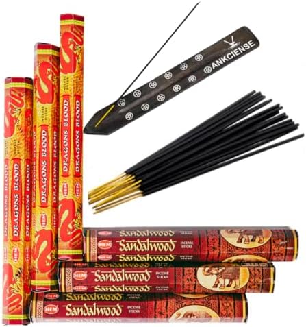 Dragons Blood Sandalwood Incense 120 Sticks with ANKCIENSE Holder