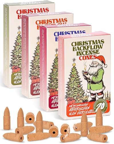Christmas Scented Backflow Incense Cones 80 Total