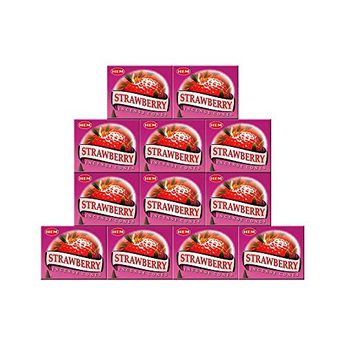 Strawberry Incense Case 12 Boxes 10 Cones Each