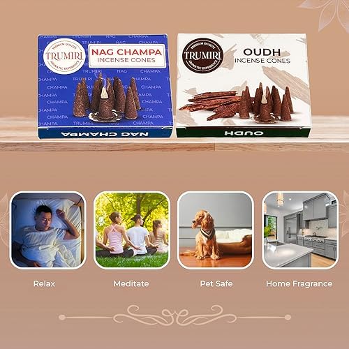 TRUMIRI Incense Cones - 20 Piece Combo Pack