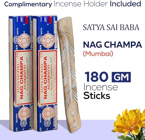 Satya Nag Champa Incense Sticks 180 Gm with Holder