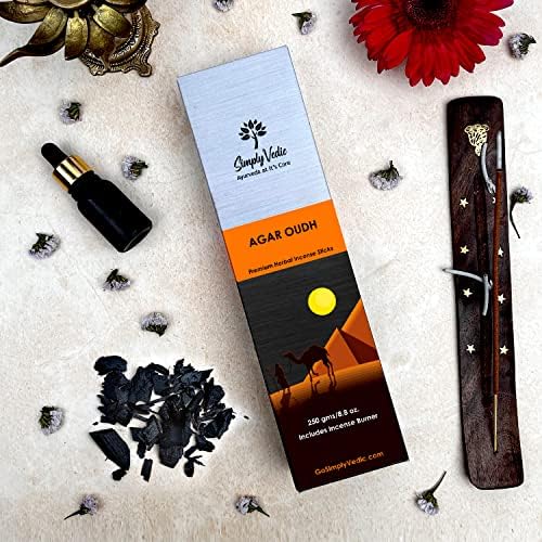 Premium Agar Oudh Incense Sticks with Holder - 135 Sticks 250 Grams