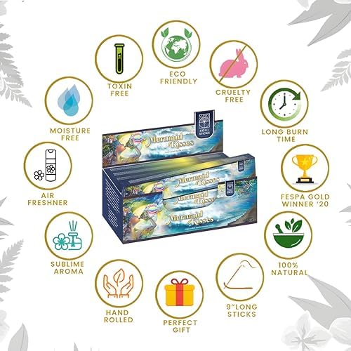 Soul Sticks Natural Incense Sticks 12 Pack Box Mermaid Kisses