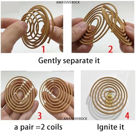 Lavender Coils Incense 48 PCS with Holder Burner