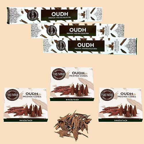 TRUMIRI Oud Incense Sticks Cones Combo Pack