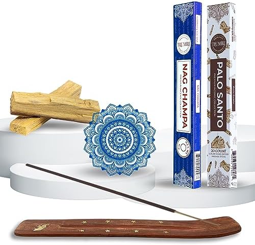 Trumiri Incense Sticks - 35 Pack with 15 Nag Champa and 20 Palo Santo