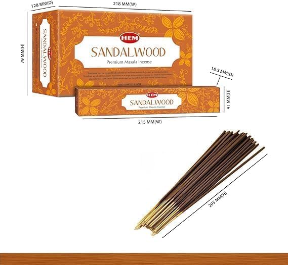 HEM Sandalwood Incense Sticks 100g - Premium Aromatic