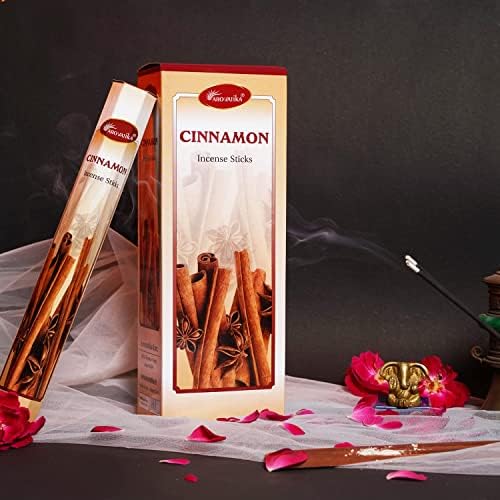 ARO VATIKA Cinnamon Hexa Incense Sticks Pack of 6