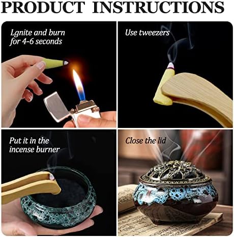 DUOHEMENG Incense Cones 8 Mixed Scents 320 Total with Ceramic Burner