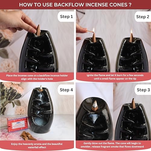 Dragons Blood Incense Cones for Waterfall Fountain - Pack of 6