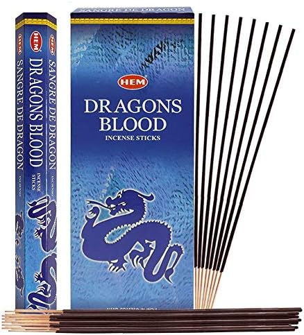 Dragons Blood Blue Incense Sticks and Holder Bundle