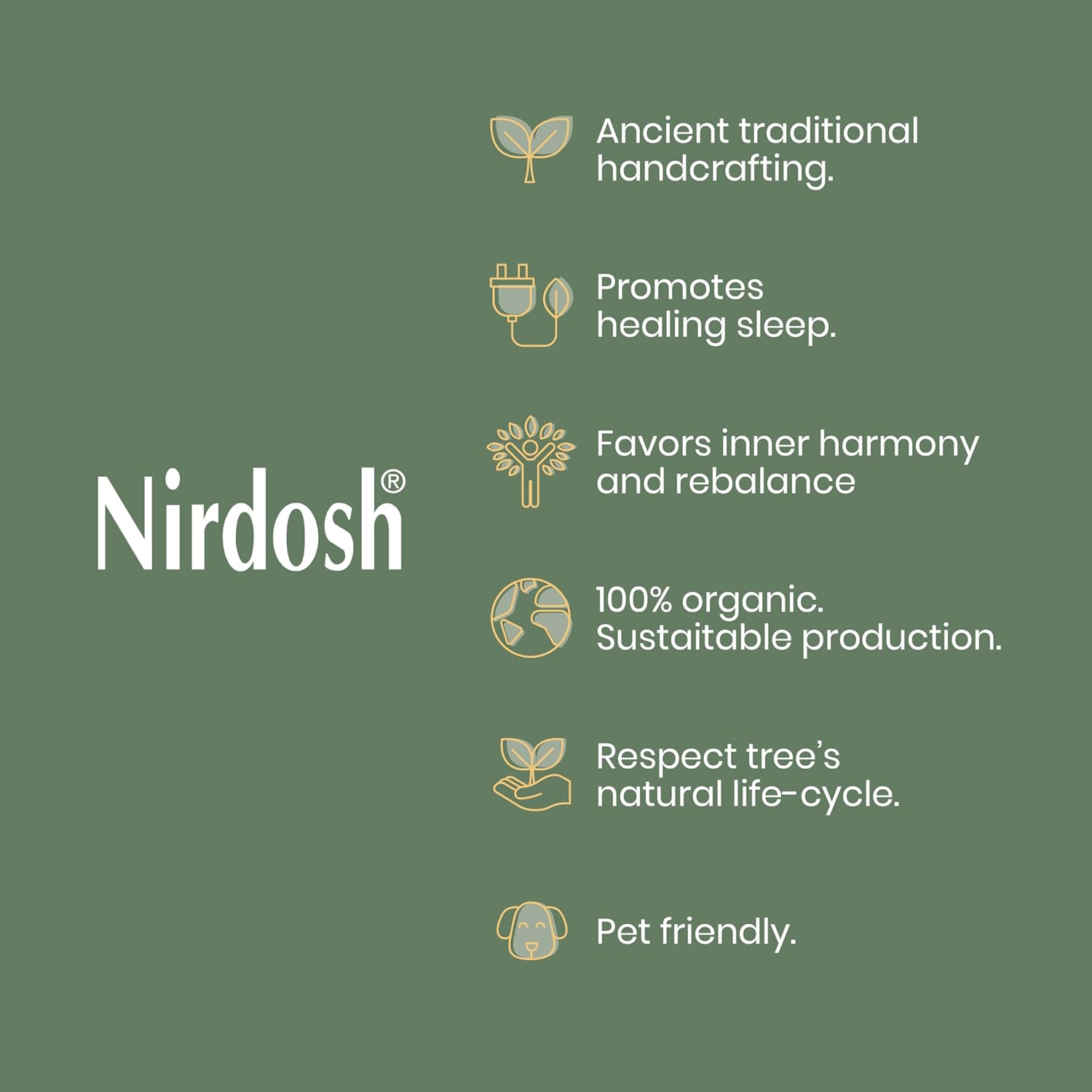 NIRDOSH Natural Palo Santo Sticks 25 Pack for Yoga and Meditation