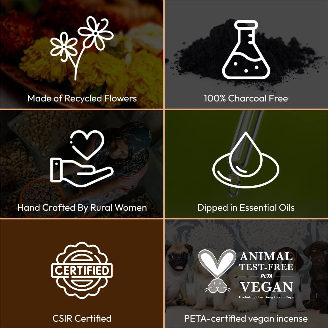 Jasmine Incense Cones - Organic Long-Lasting Pack of 40