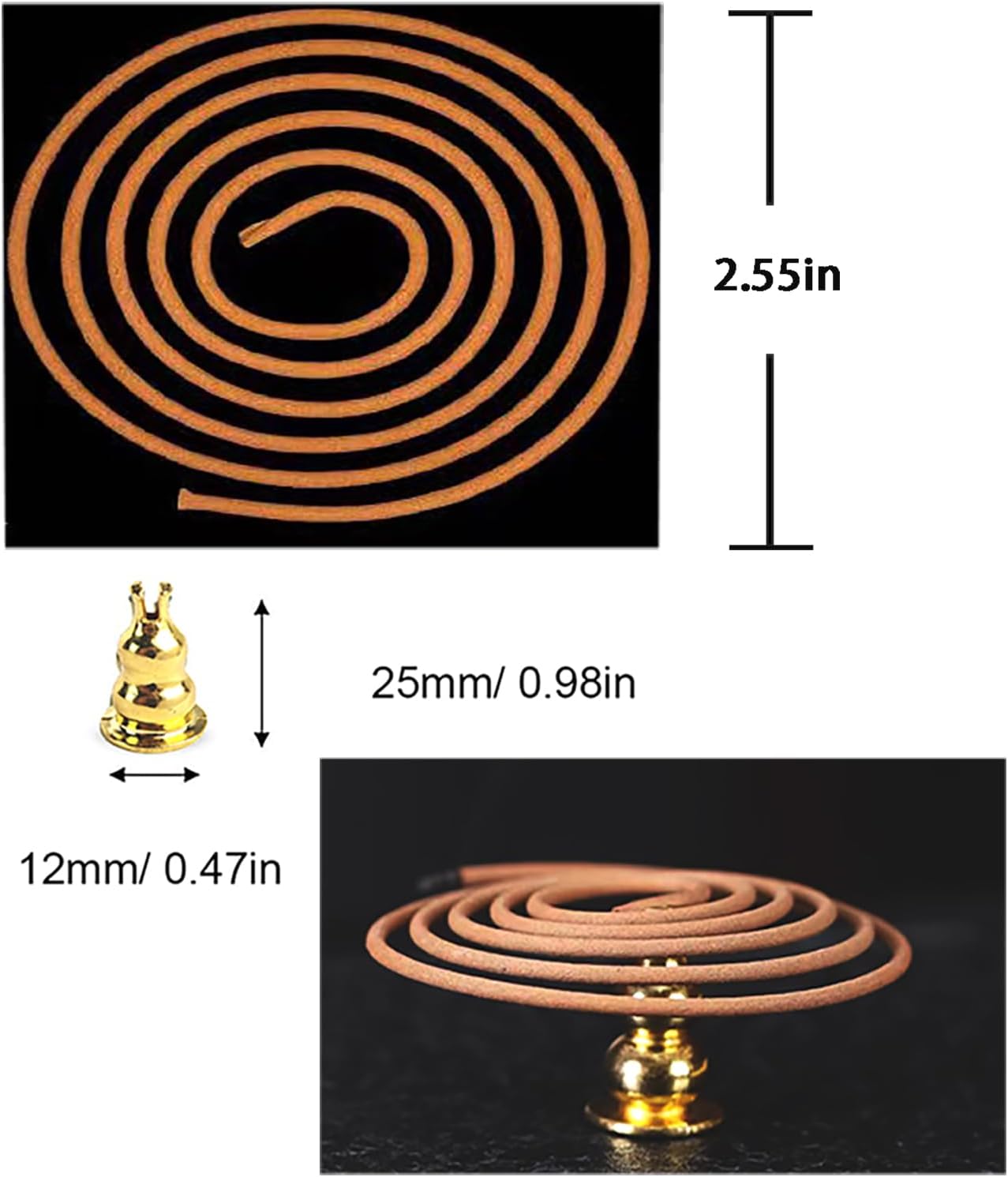 Lavender Coils Incense 48 PCS with Holder Burner